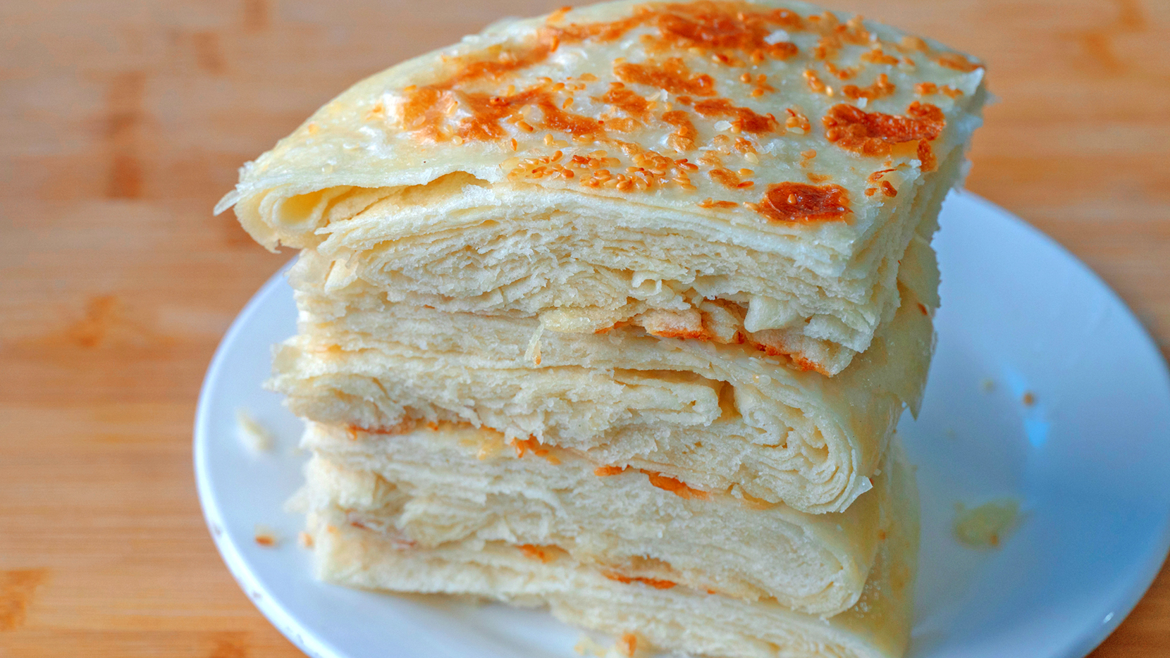 千层饼正宗做法与配方,千层饼这样做再也不用买早点了