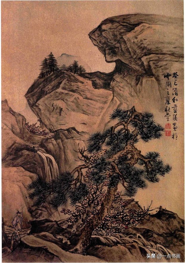 明画家蓝瑛溪山幽居图,明蓝瑛山水画全集