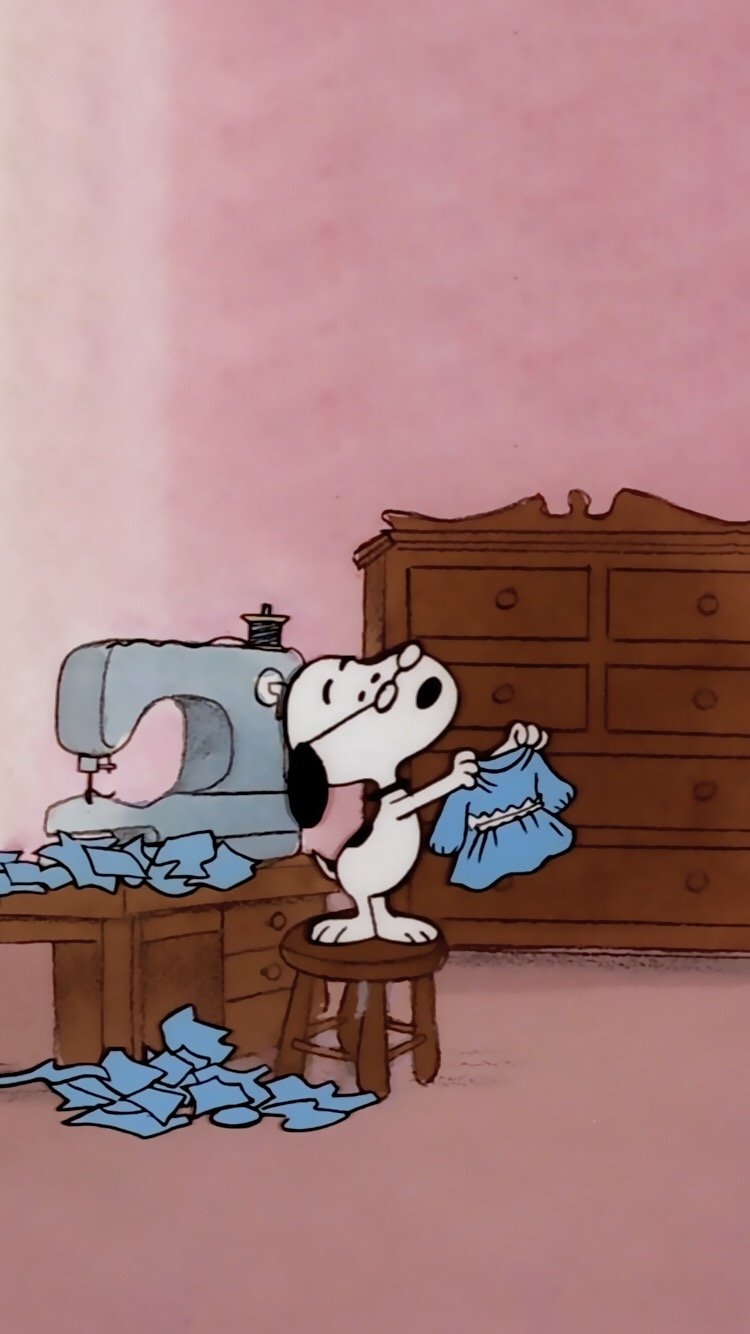 史努比壁纸少女心粉色高清,史努比手机壁纸带耳朵