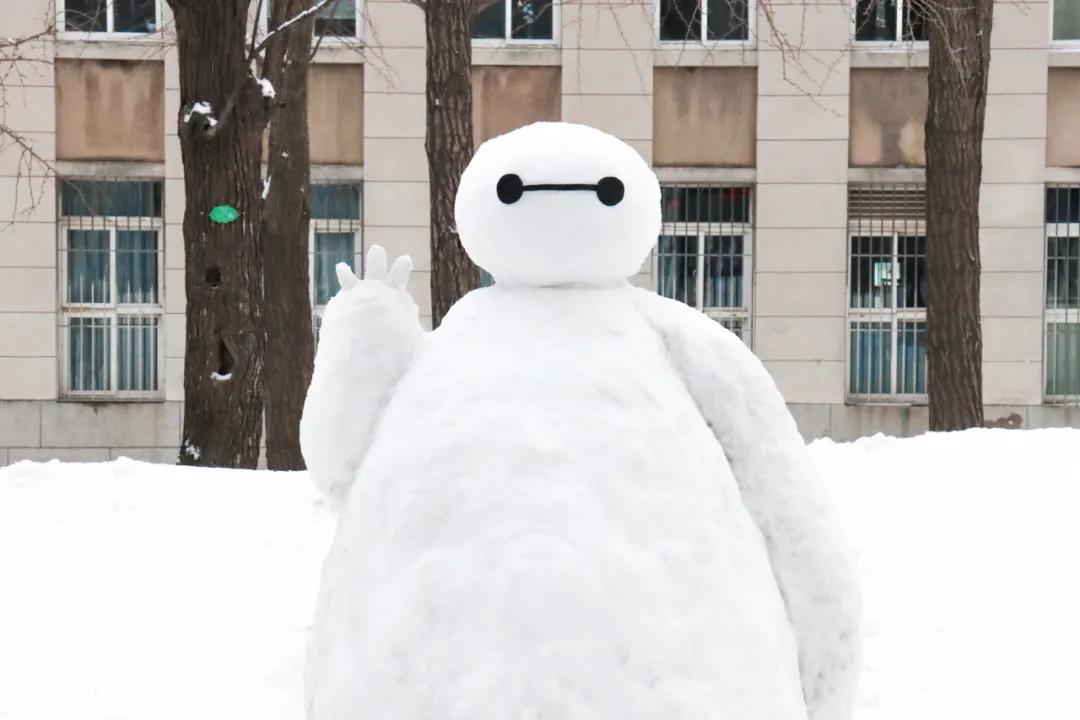 内工大初雪,大工山雪景
