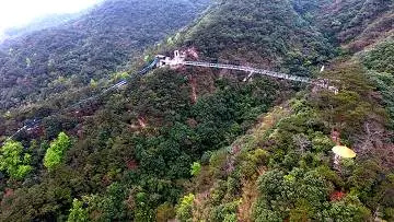 深圳五指耙公园玻璃桥,超级刺激玻璃桥第一视角