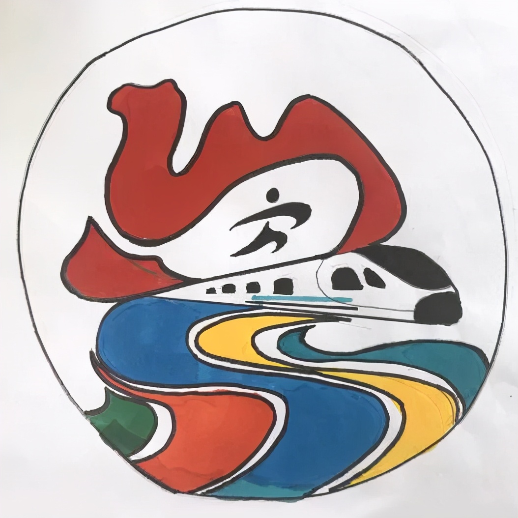 一点奇思妙想，一笔灵动飘逸！新津为明运动会会徽等你来pick