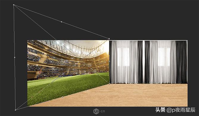 足球视频画面特效高级感,出屏效果动图