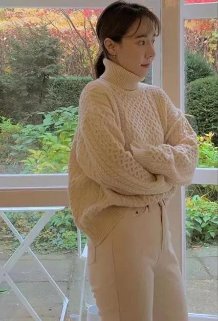 韩国欧尼毛衣穿搭,韩系欧尼温柔通勤感秋日气质内搭