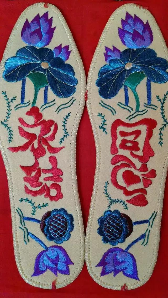 纯手工鞋垫又好学又简单又好看,简单的一针一线纯手工的鞋垫
