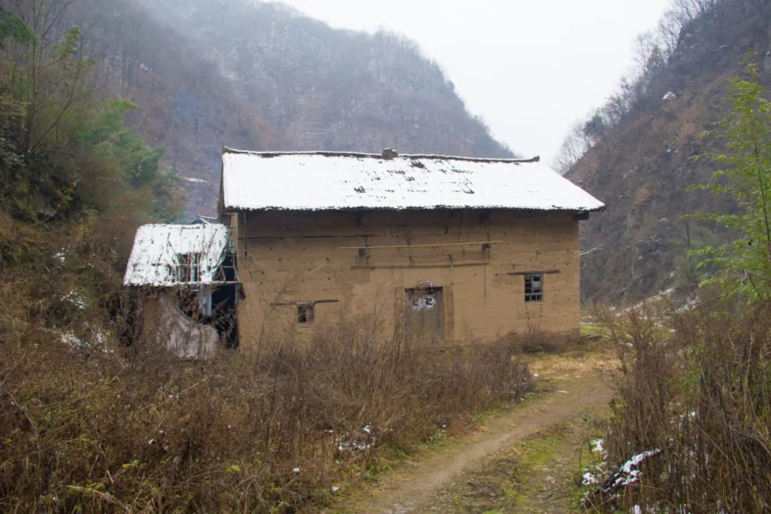 门窗比例不协调，门口出现的东西更不协调，秦岭这栋老房子有故事