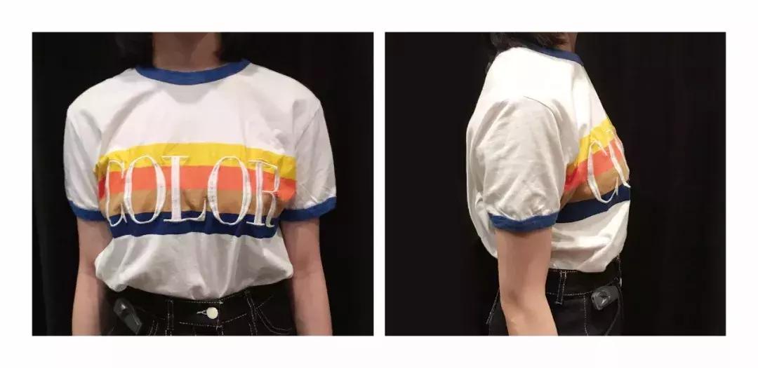 大小胸穿t恤对比,同款衣服平胸和胸大的对比