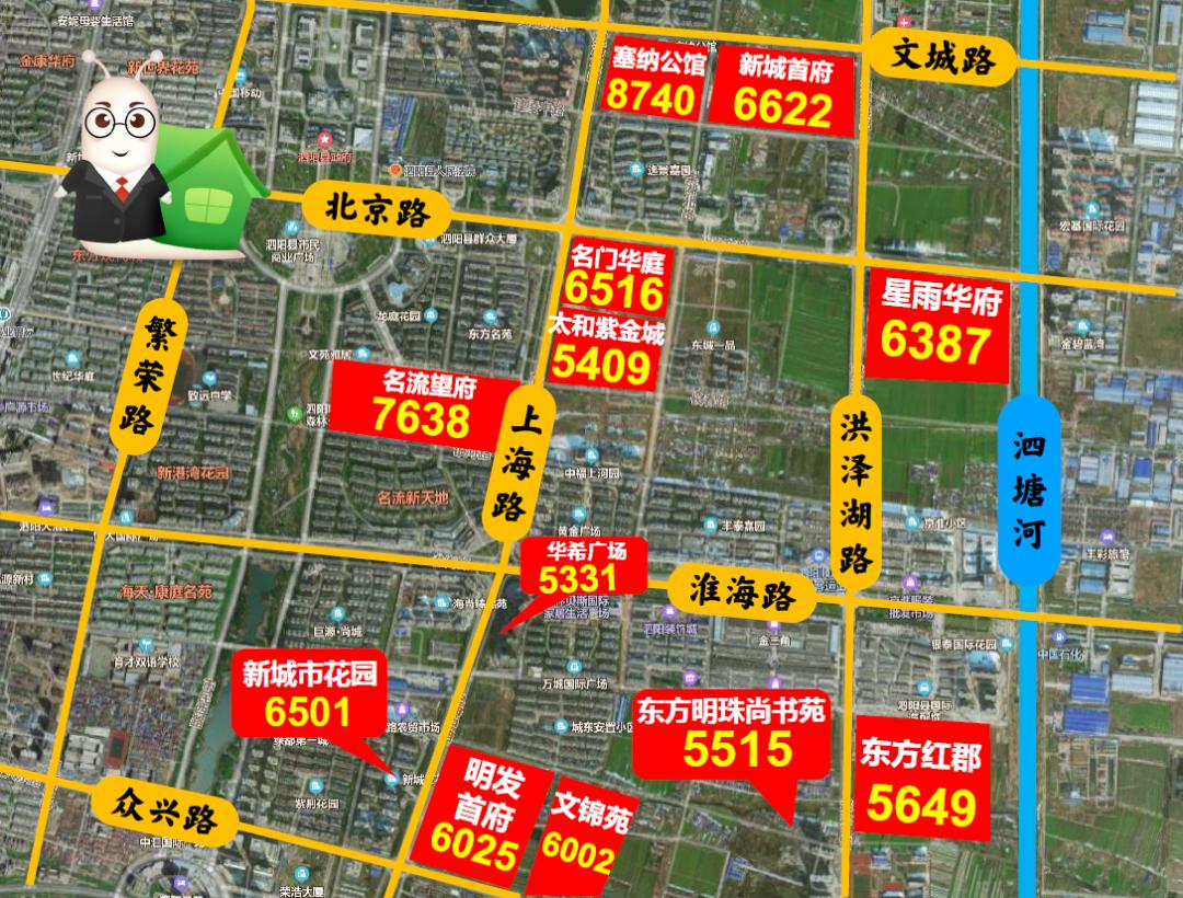泗阳10家楼盘最新销售价格公布,近期泗阳房价走势图