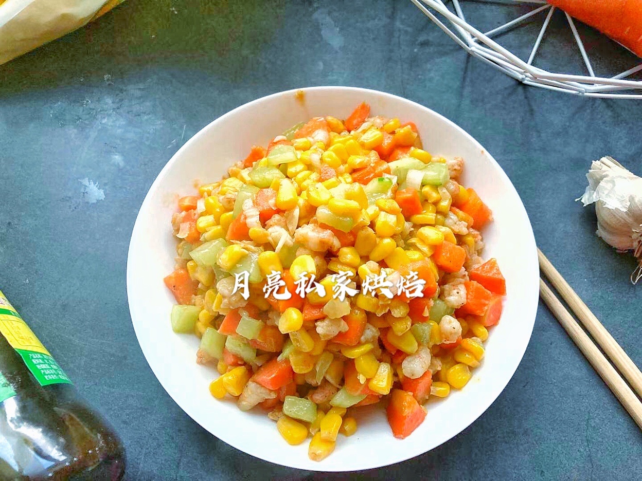 三色玉米粒炒虾仁正宗做法,玉米粒炒虾仁正宗做法