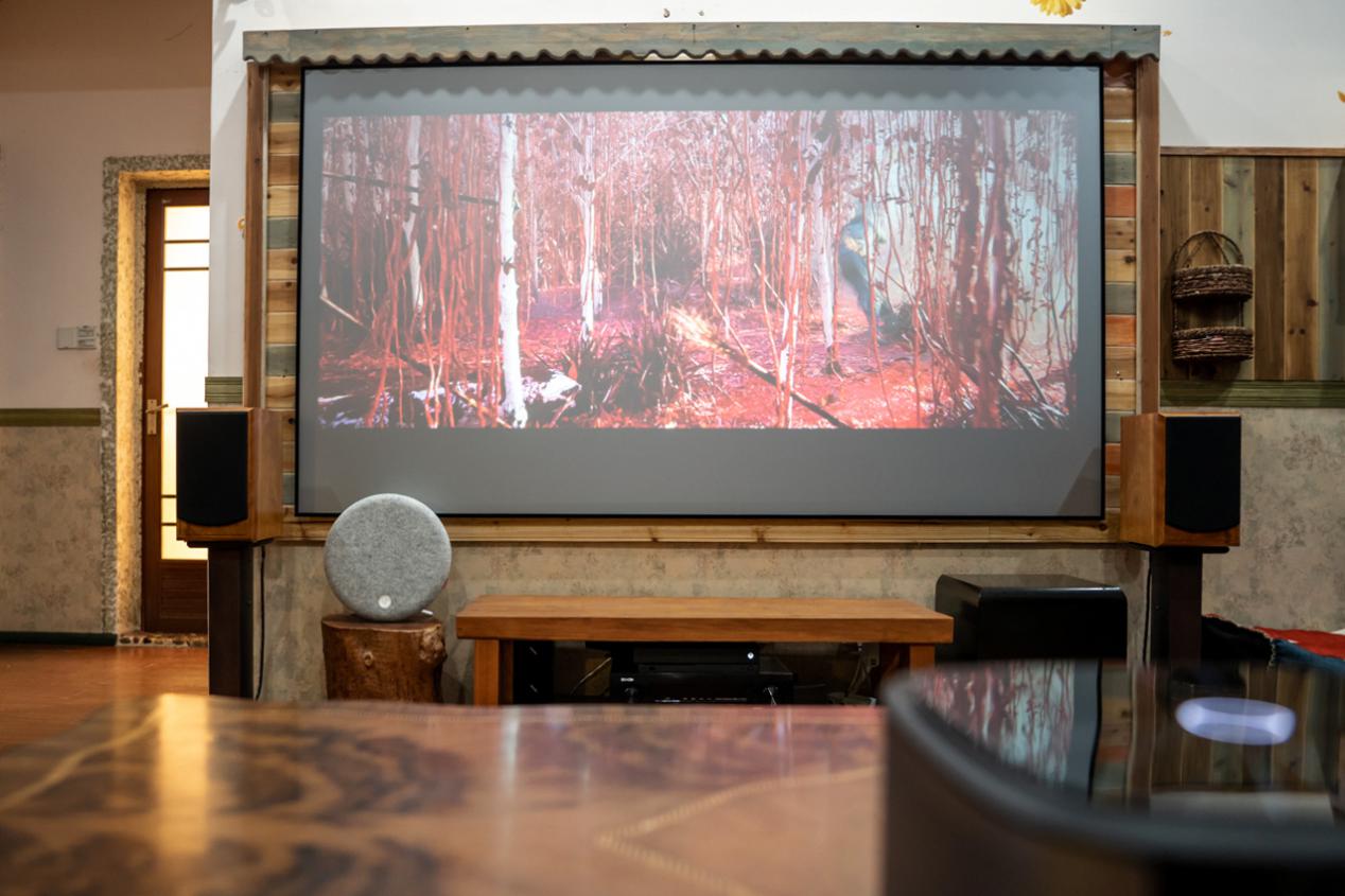 智能投影幕布,微投影坚果