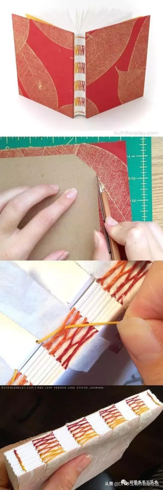 手工刺绣写字本,手工制作刺绣记录本