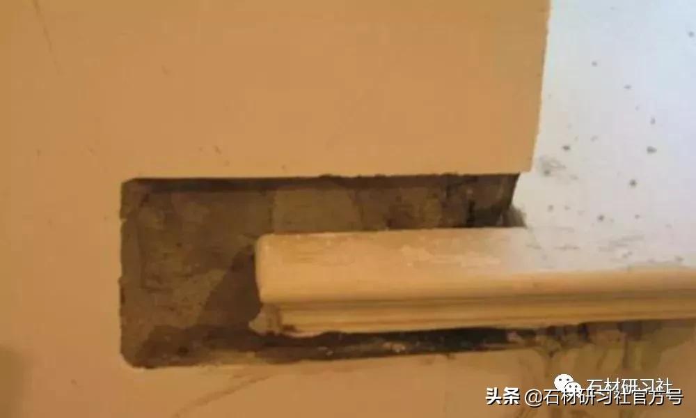 窗台石圆弧小耳朵效果图,石材窗台两侧小耳朵