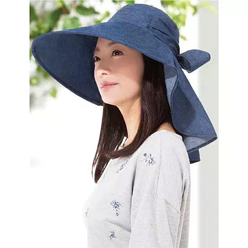 防晒帽子遮脸防紫外线防晒效果好,日本UVCUT防晒帽