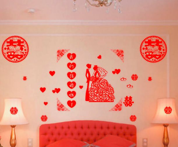 备婚男方贴喜字的讲究,备婚日常喜字拉花