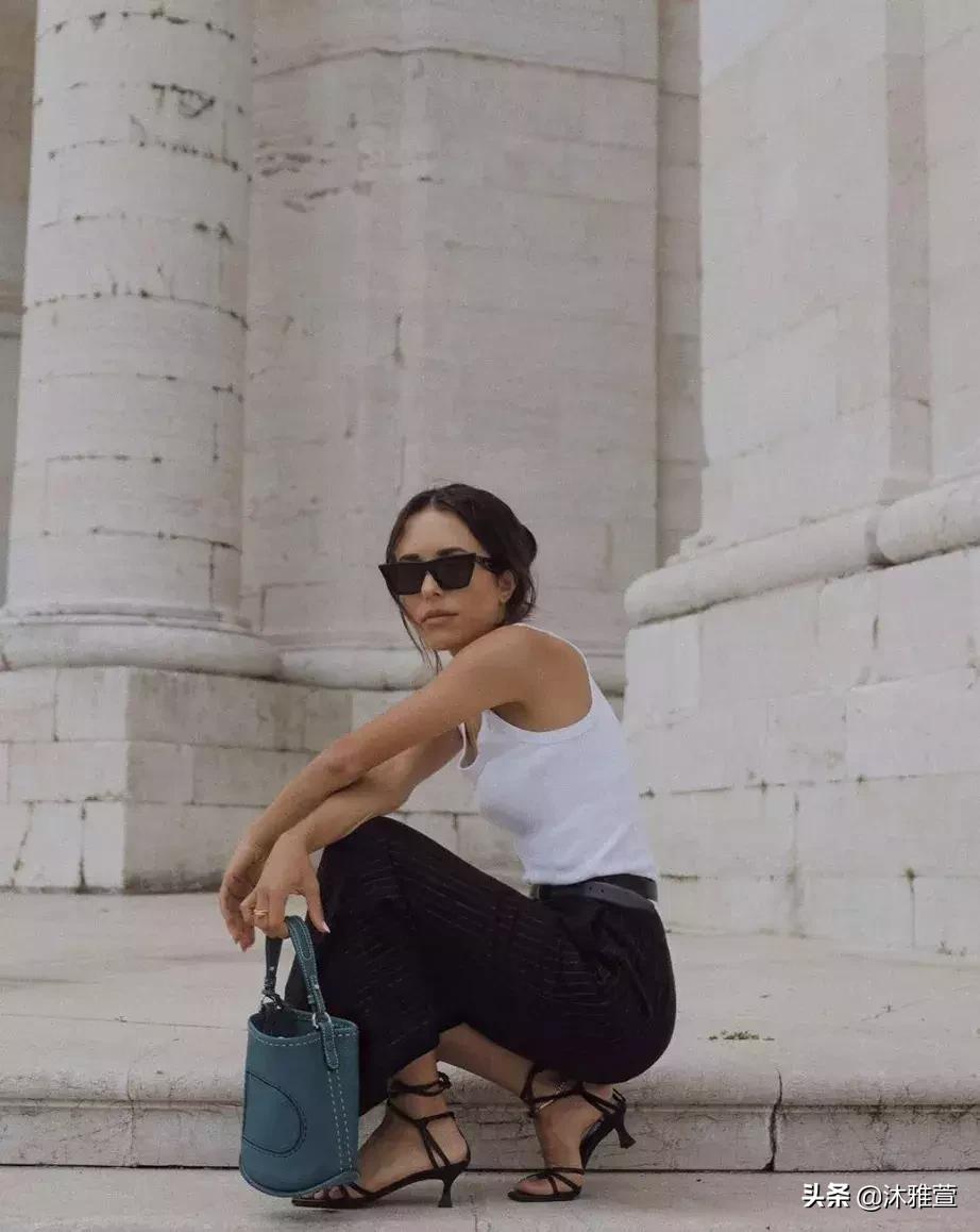 显瘦吊带直筒裤,你穿露肩吊带的样子