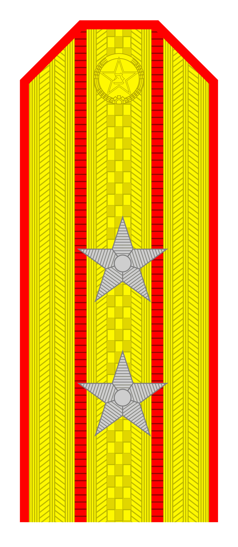 50年代解放军军衔肩章图解,55式上将军衔肩章