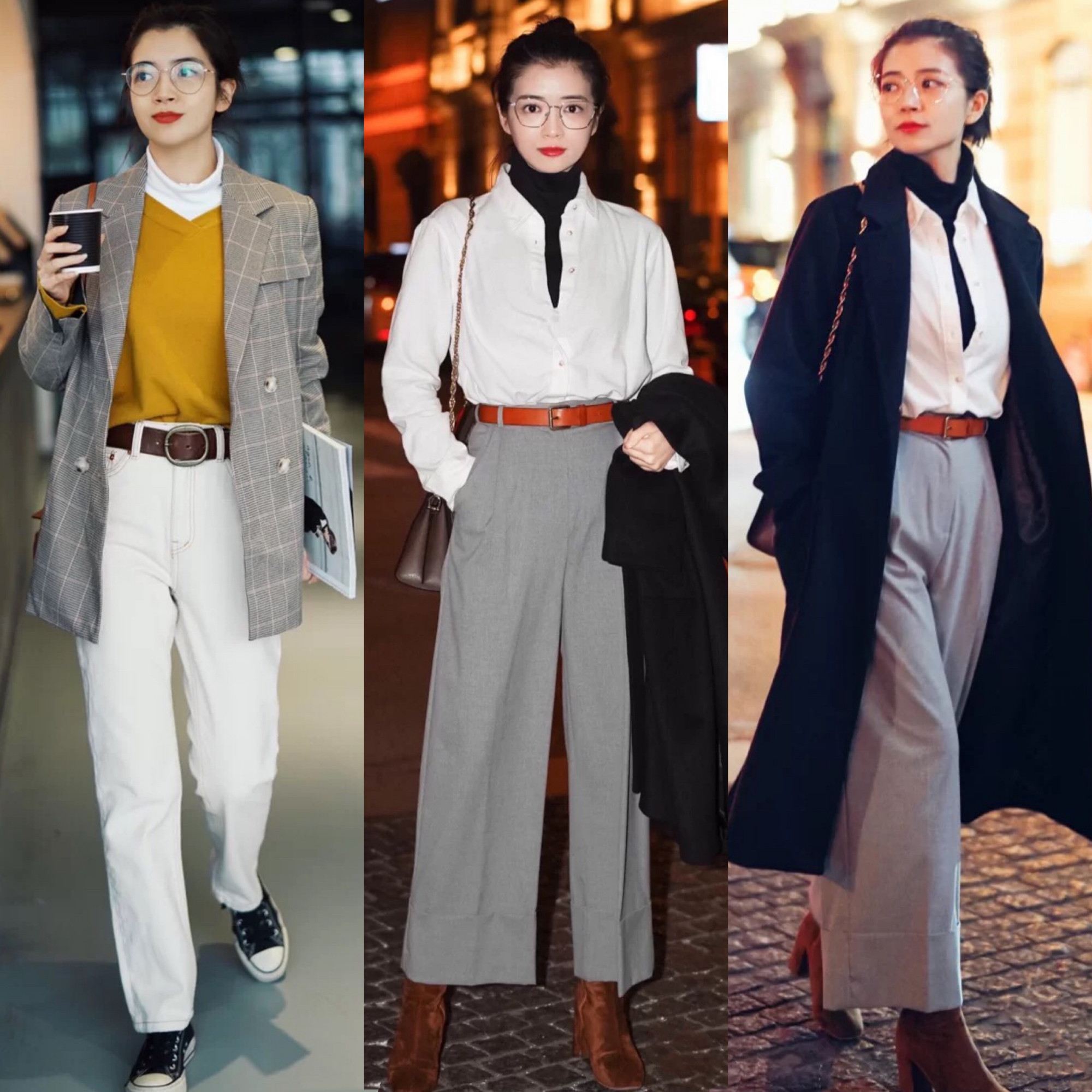 三木博主同款腰带,系细皮腰带方法简单又好看