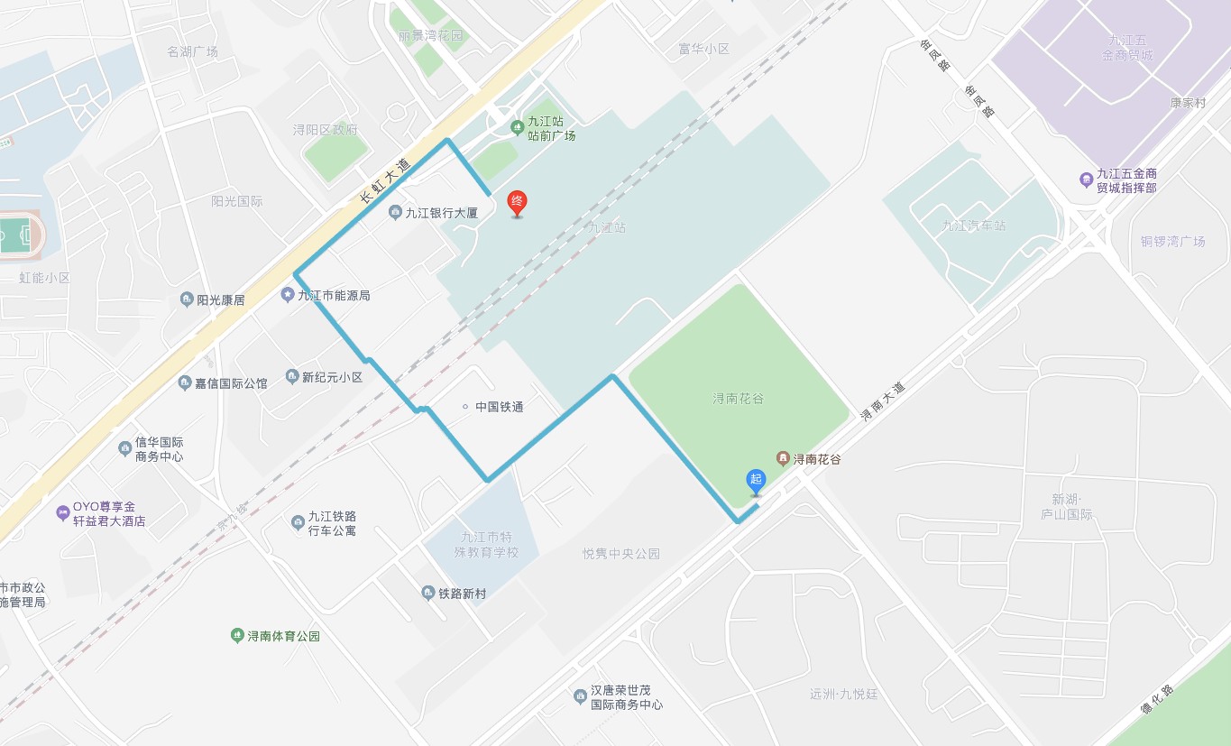 从九江火车站通道浔南大道（汽车站）这边的一条小路