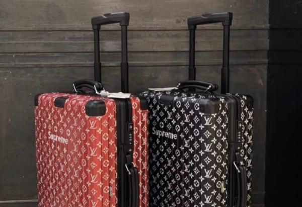 supreme大号行李箱,中国大妈在美国机场