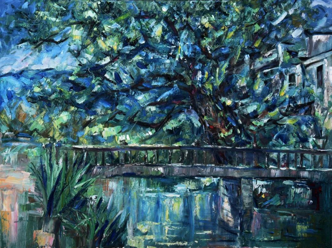 别人都在学校教学，他却身背油画箱带领学生到自然里写生