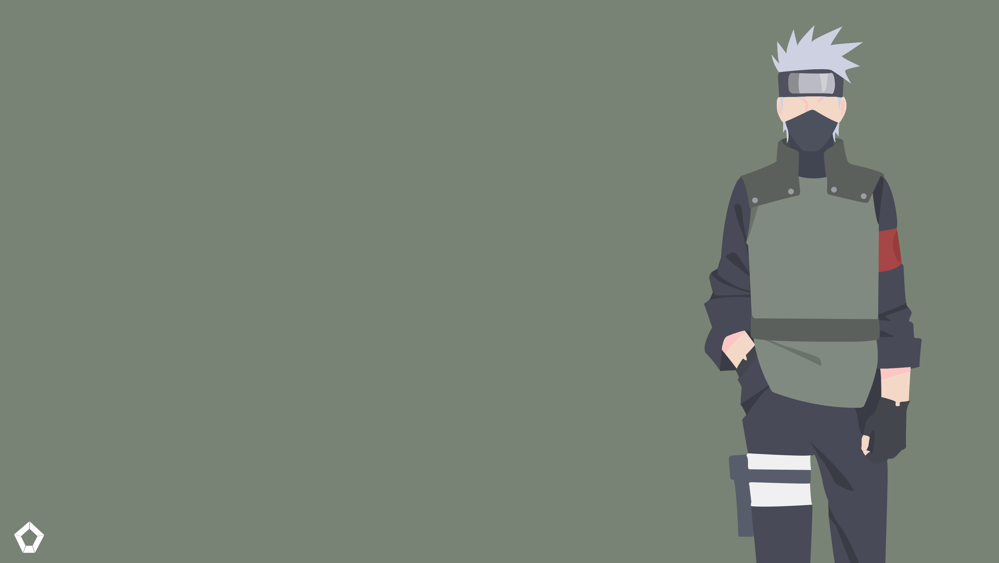 一组光与影哑光效果和火影忍者主题的电脑壁纸