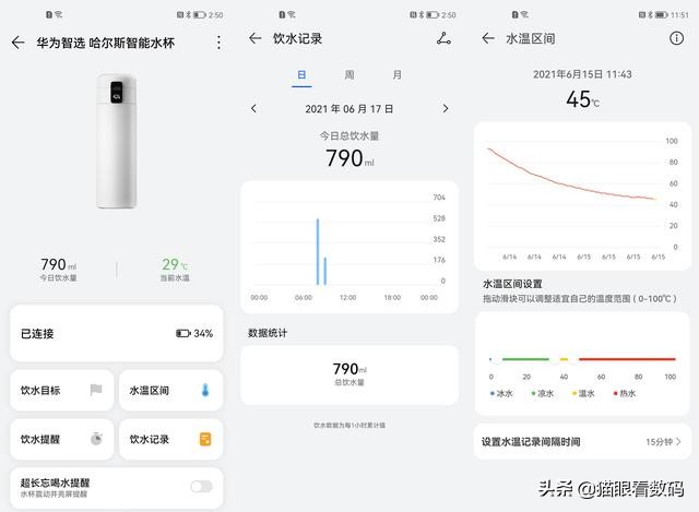 华为智能水杯哈尔斯加热,华为哈尔斯智能水杯起水雾