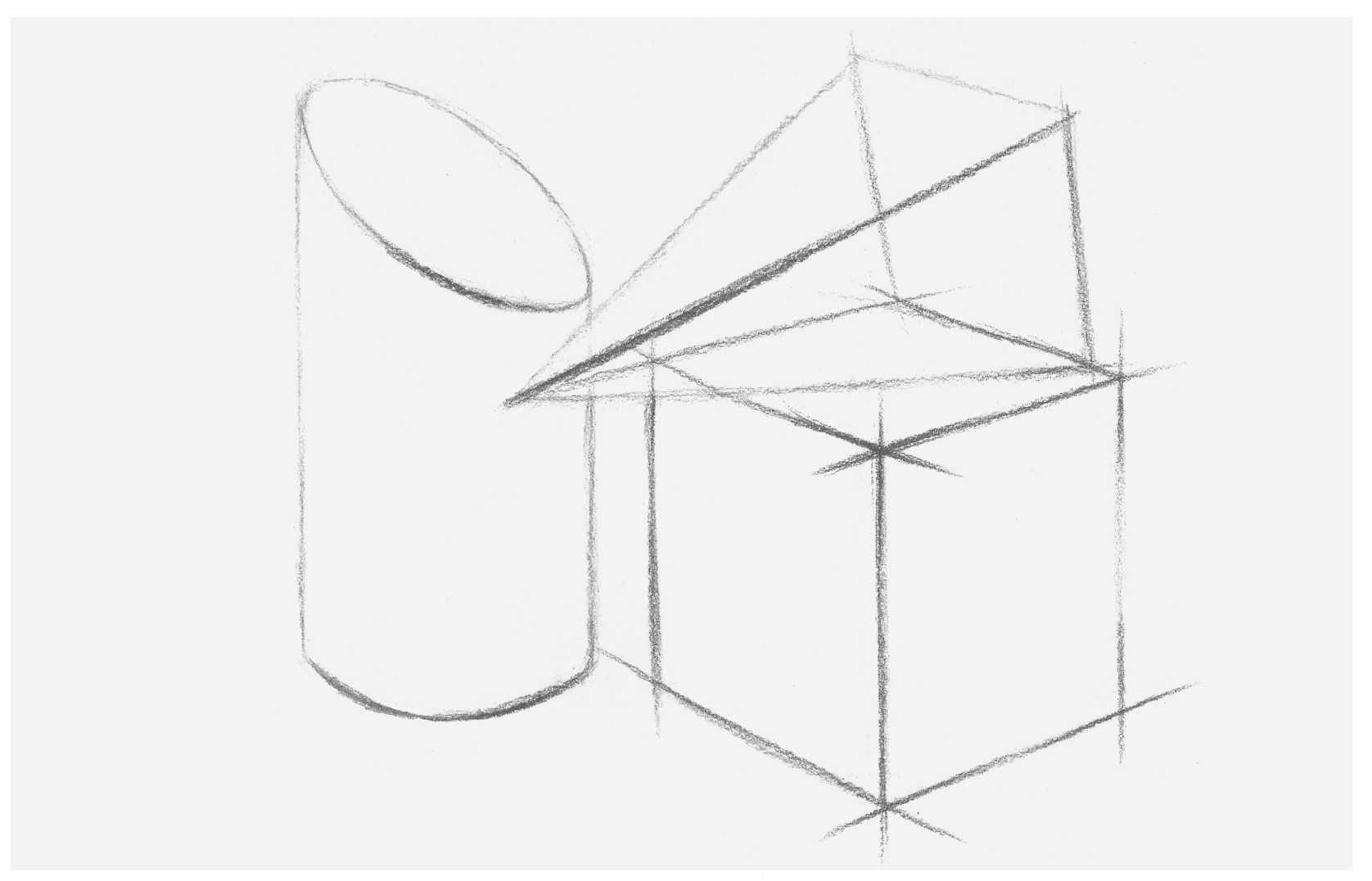 结构素描几何体教学长方形,16种素描基础几何体画法