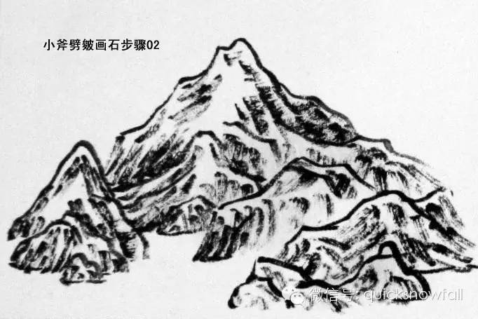 北派山水画山石画法,山水画技法山石的基本画法解析
