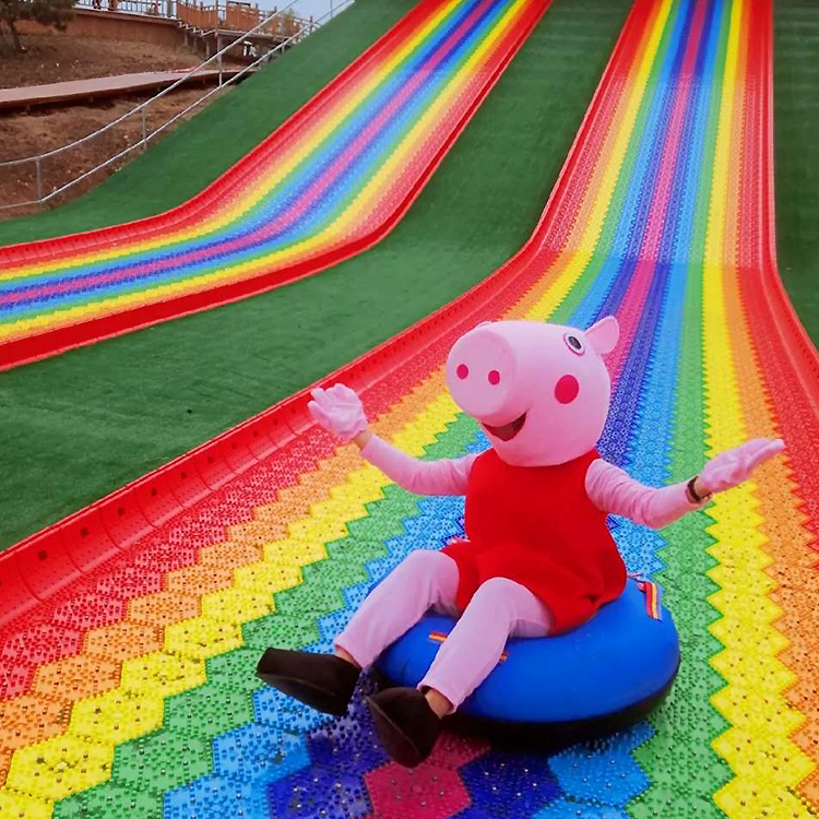 彩虹滑道价格多少,七彩彩虹滑道150米价格