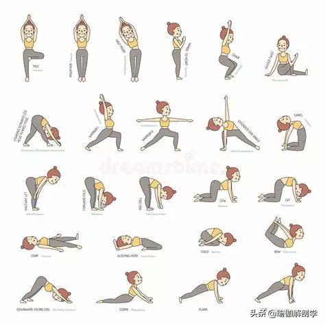 练习瑜伽小人图,瑜伽小人图简单好看