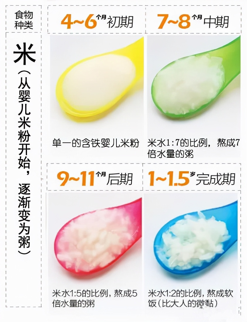 宝宝辅食性状过渡顺序,宝宝辅食形态变化