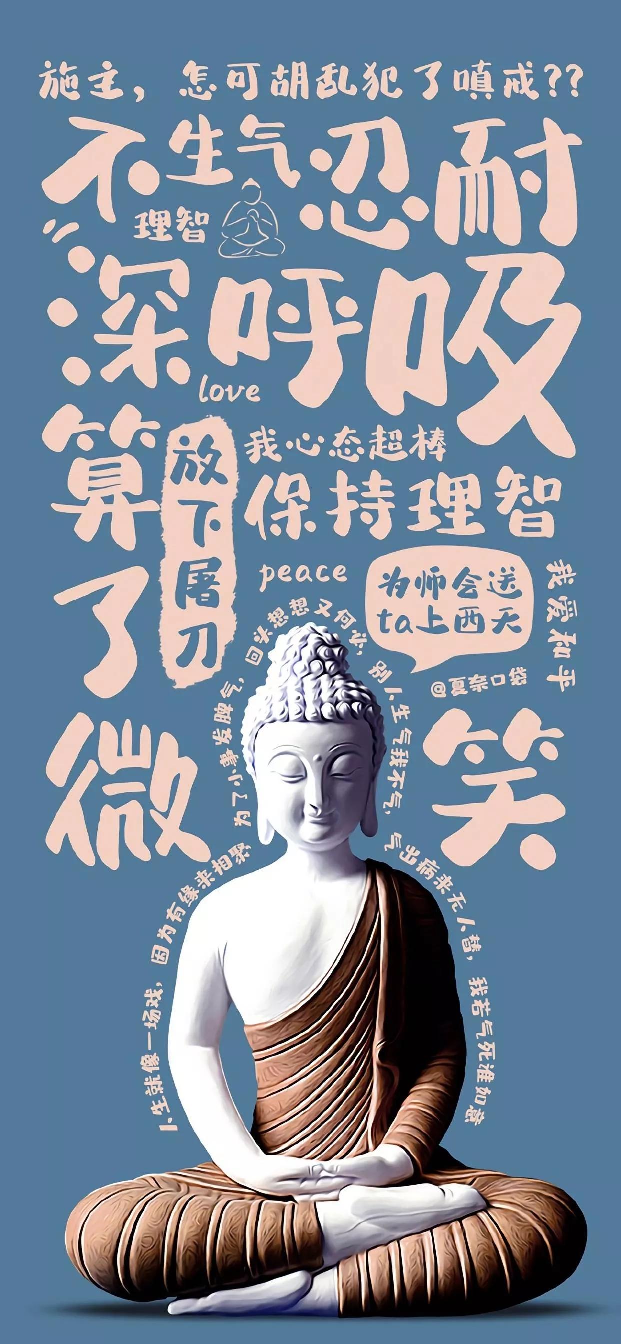 手机壁纸佛系竖屏带字,手机壁纸佛系莲花