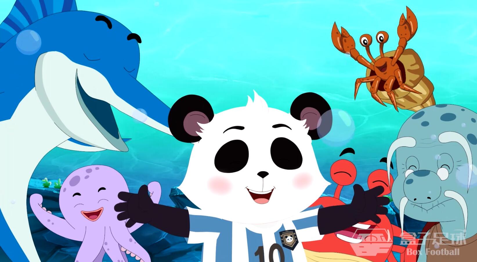 大耳朵熊猫来啦！小朋友们一起学足球吧！