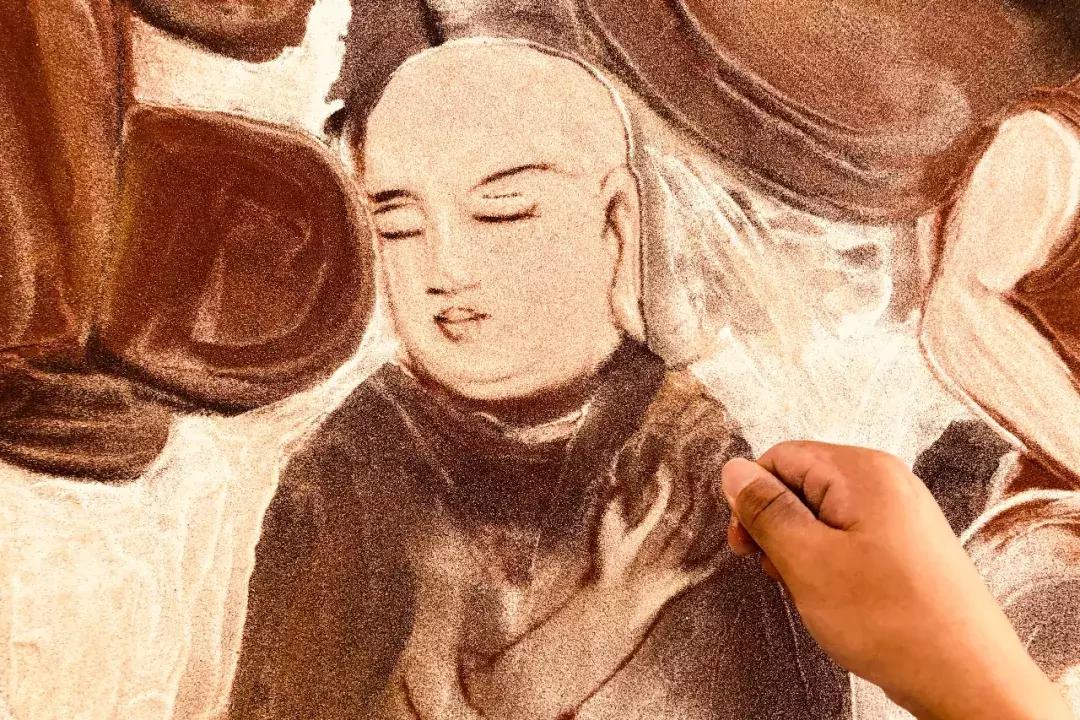 敦煌沙漠惊现64平米巨型沙画，奋战10天10夜创作，仅存在一天就消失