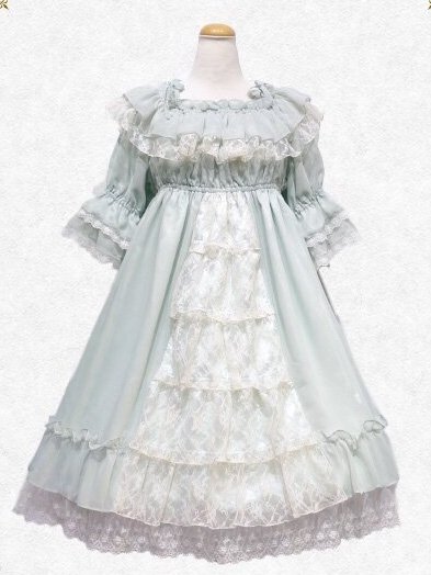 显瘦蓝色lolita夏季,好看显白凉快的lolita