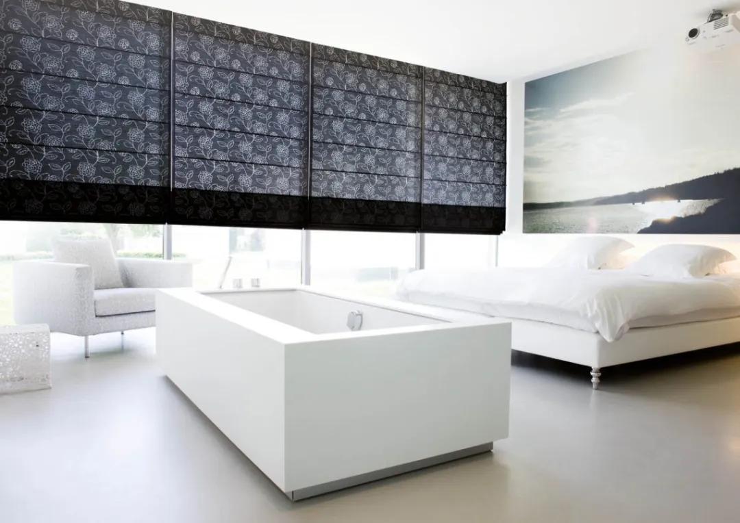 扇形罗马帘效果,日式风格的罗马帘