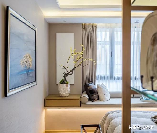 飘窗设计和装修效果图,飘窗装修效果图加书架