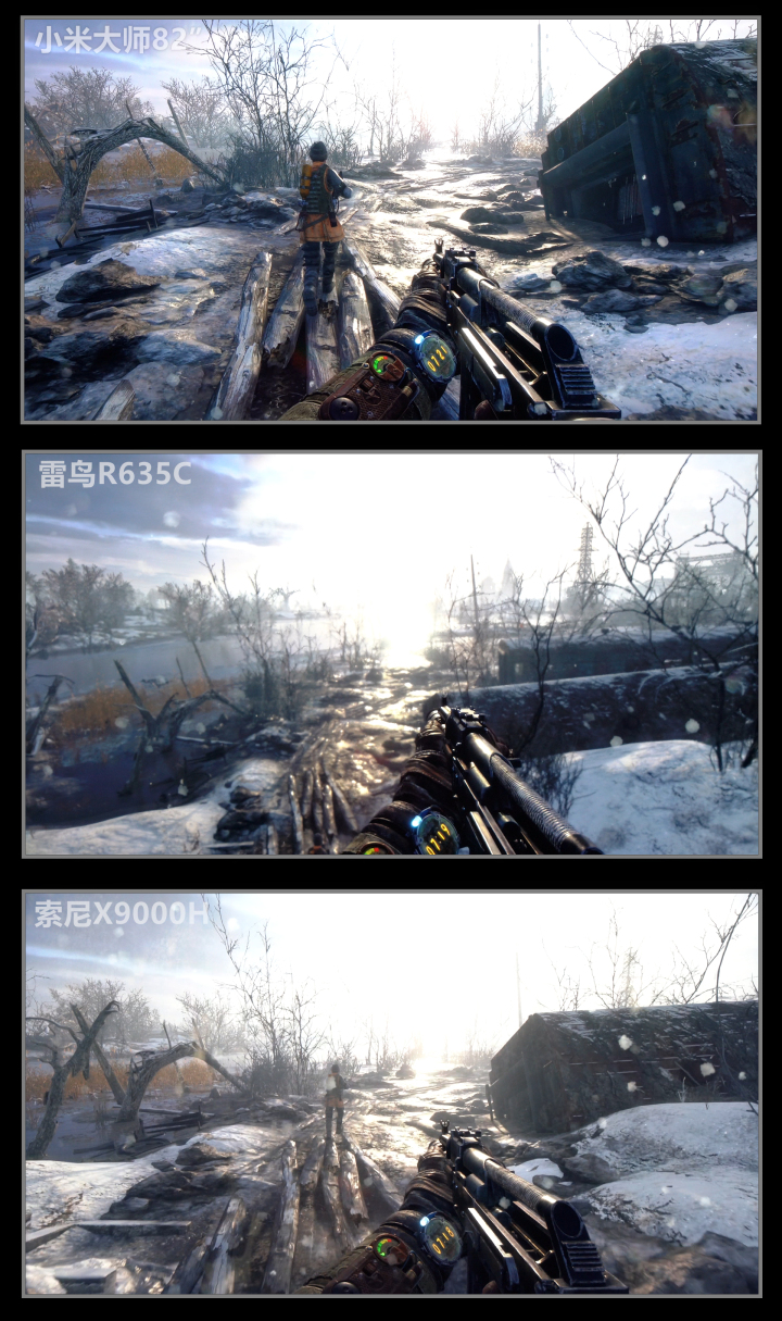 小米大师82PK索尼X9000H/雷鸟R635C全面评测