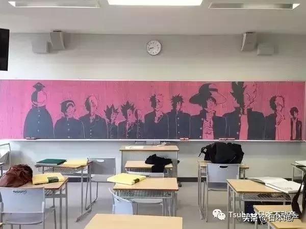 日本高中生黑板报图片,日本风格的黑板报
