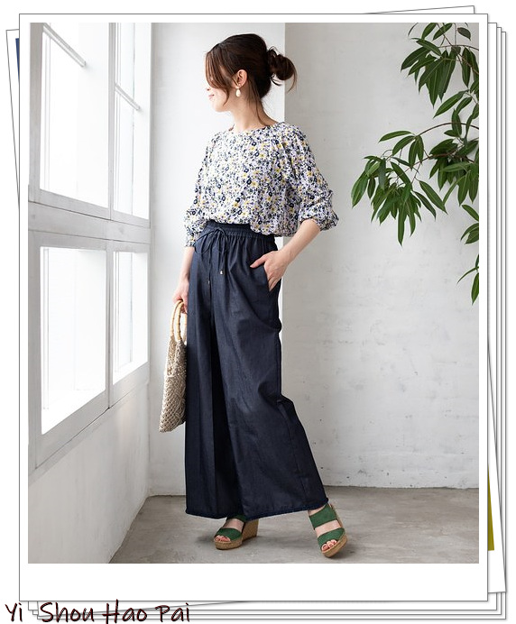 日系原单亚麻阔腿裤,亚麻阔腿裤穿搭夏季女正式场合
