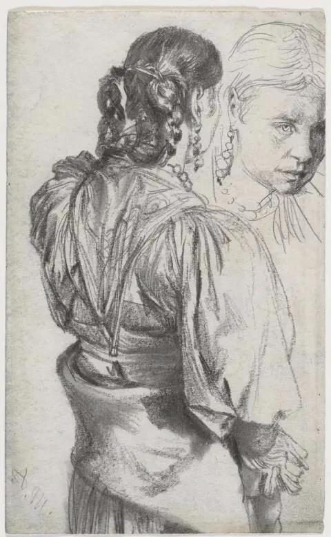 门采尔风景速写高清大图,速写临摹大师作品