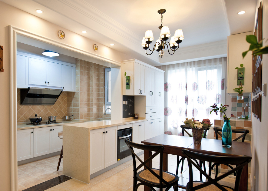 小户型开放式厨房怎么避免油烟,厨房餐厅一体半开放式厨房防油烟