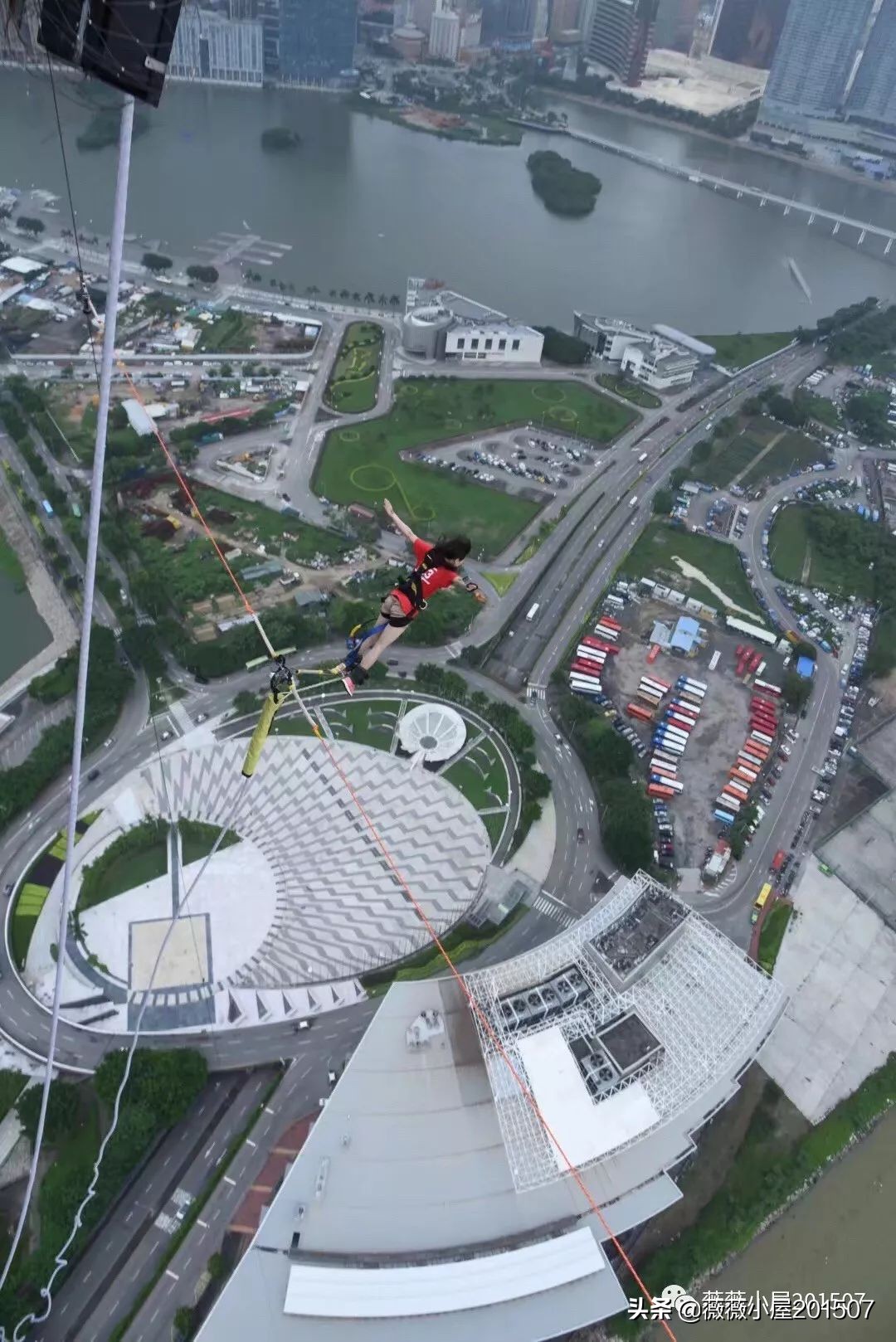 澳门233米高空真实蹦极,澳门旅游塔蹦极跳最高多少米