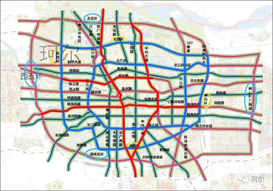 连霍高速郑州段最新规划图,郑州连霍高速北移最新地图