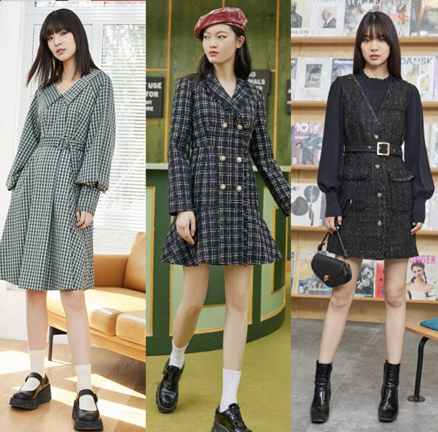 小个子冬季打底连衣裙,冬季毛呢打底连衣裙新款