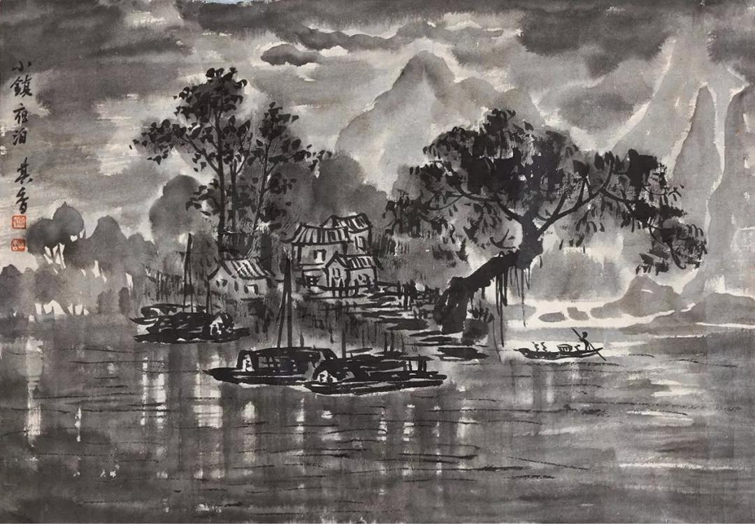 水墨画夜景欣赏,画夜景最好的中国画