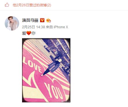 37岁马丽结婚了吗,马丽官宣老公时的照片