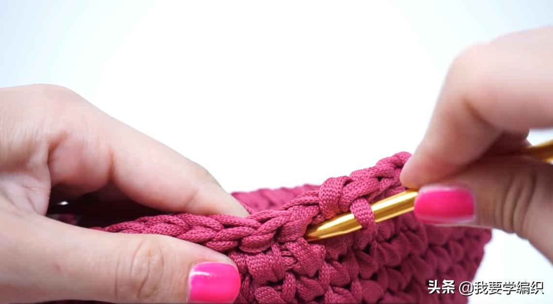 简单大方钩编单肩包图解,简单勾织小包包方法