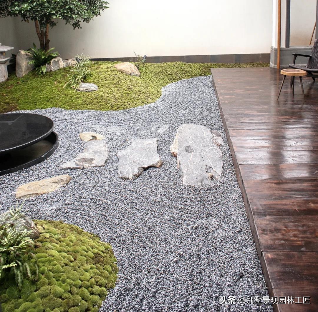 松江区禅意日式庭院设计,日式禅意园林小景观