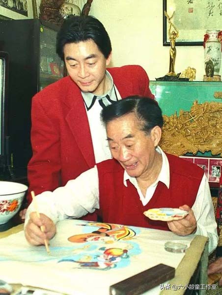 六小龄童纪念日,六小龄童和父亲合影